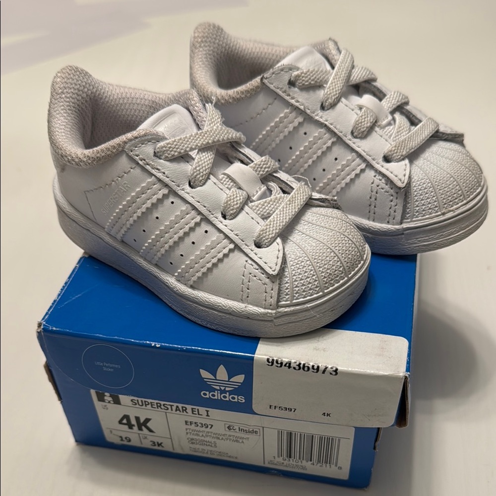 Adidas Toddler Superstar White Shoes
